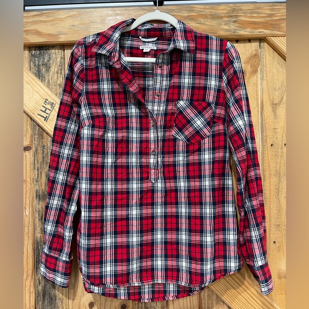 Plaid Merona Long Sleeve Shirt Size M